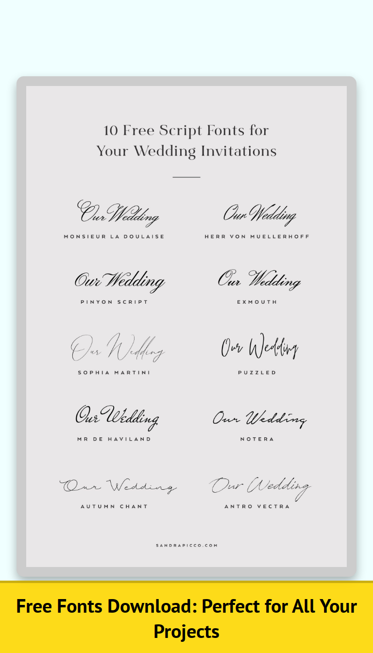 Free Wedding Fonts: 10 Elegant Script Typefaces for 2025