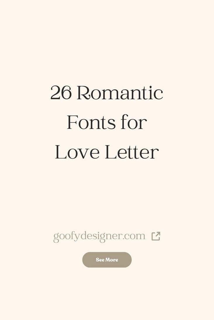 26 Romantic Fonts for Love Letter
