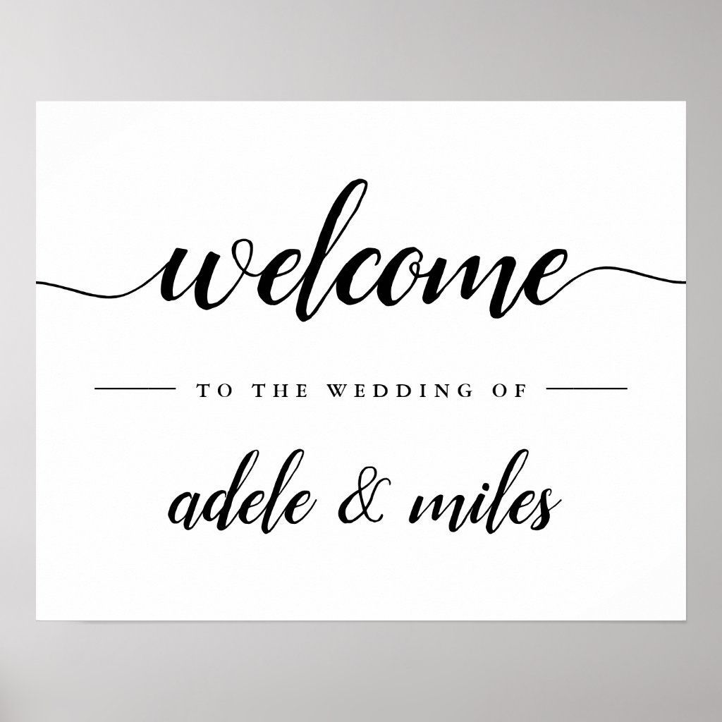 Welcome To Our Wedding Zazzle