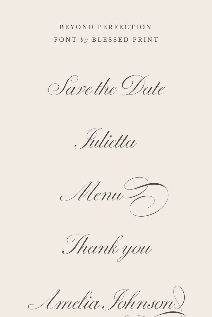 💍 ‘FREE Beyond Perfection Script – A Graceful Wedding Font by Blessed Print’