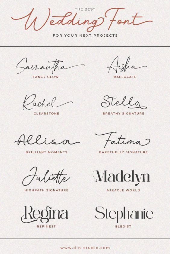 Beautiful Best Wedding Font | Romantic fonts, Wedding fonts