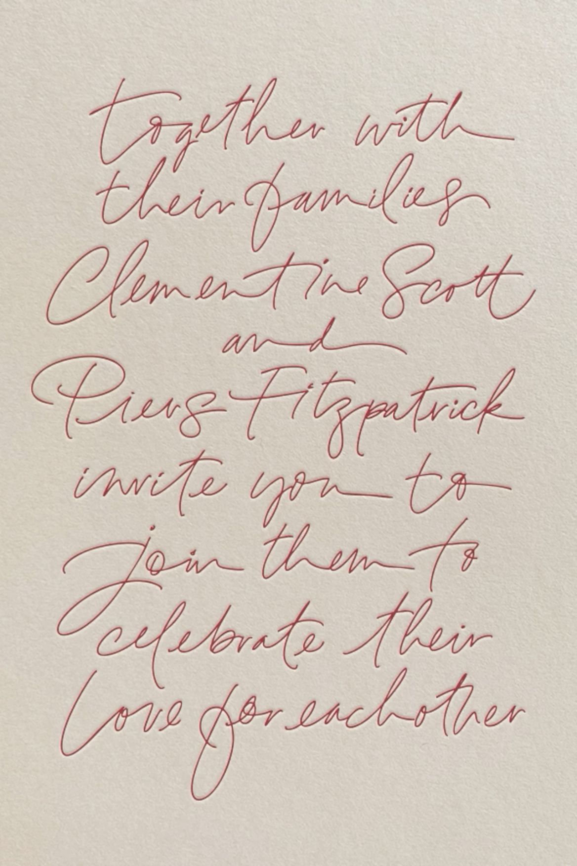 Handlettering Wedding Invite, Modern Calligraphy Stationery, Loose Hand Lettered, Letterpress