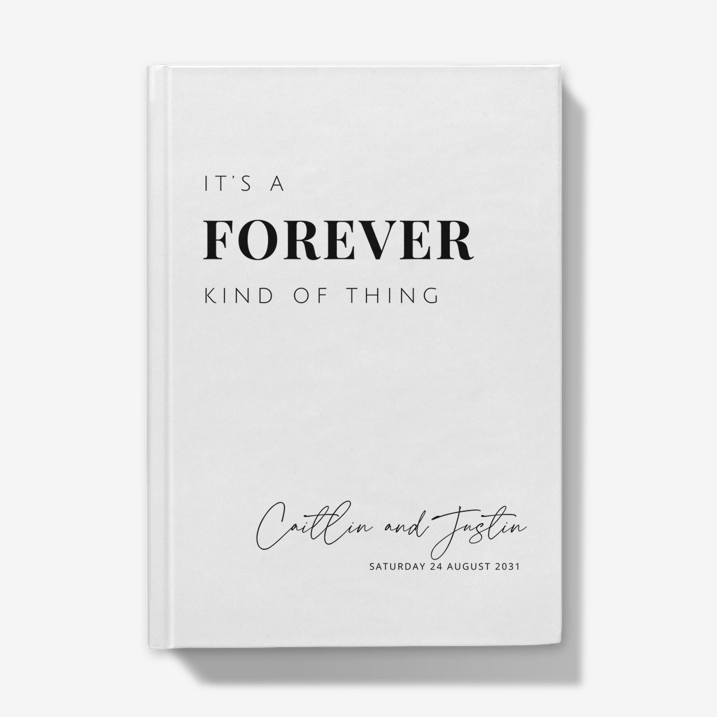 Personalised Wedding Notebook, It’s A Forever Thing Engagement Notebook, Modern Wedding Ideas Jotter, Bridal Notepad, Wedding Planner Book