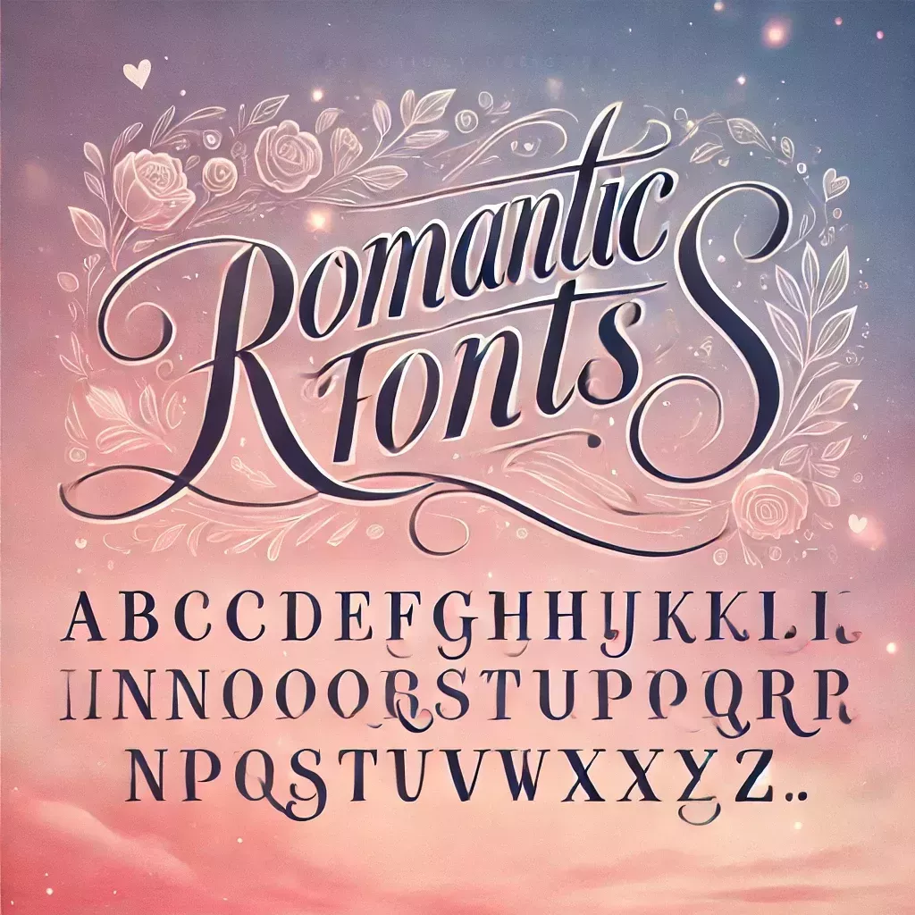 Elegant Romantic Fonts for Valentine’s Day & Luxury Weddings