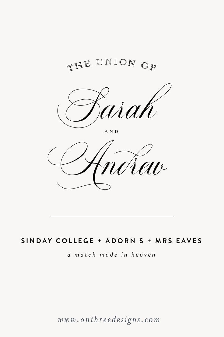 English Font Wedding Invitation