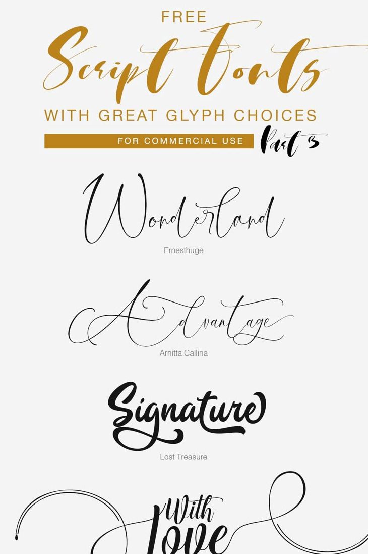 Free Script Fonts With Multiple Glyph Styles – Part 3