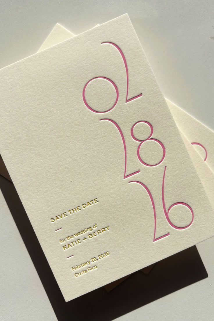 Handcrafted Art Nouveau Wedding Invitations with Foil & Letterpress