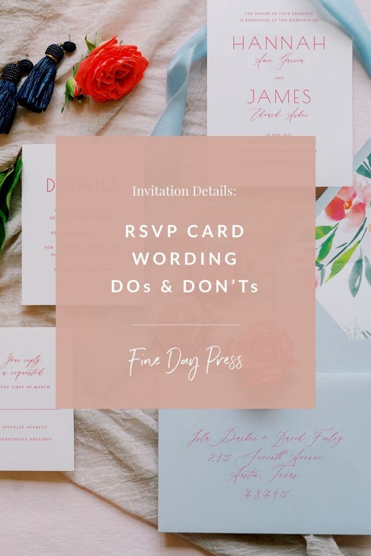 Wedding RSVP Card Wording Do’s and Don’ts — Fine Day Press