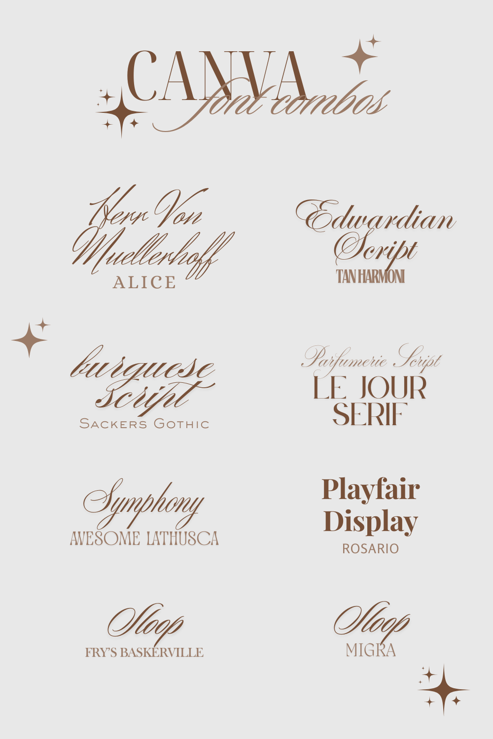 Canva Font Combinations