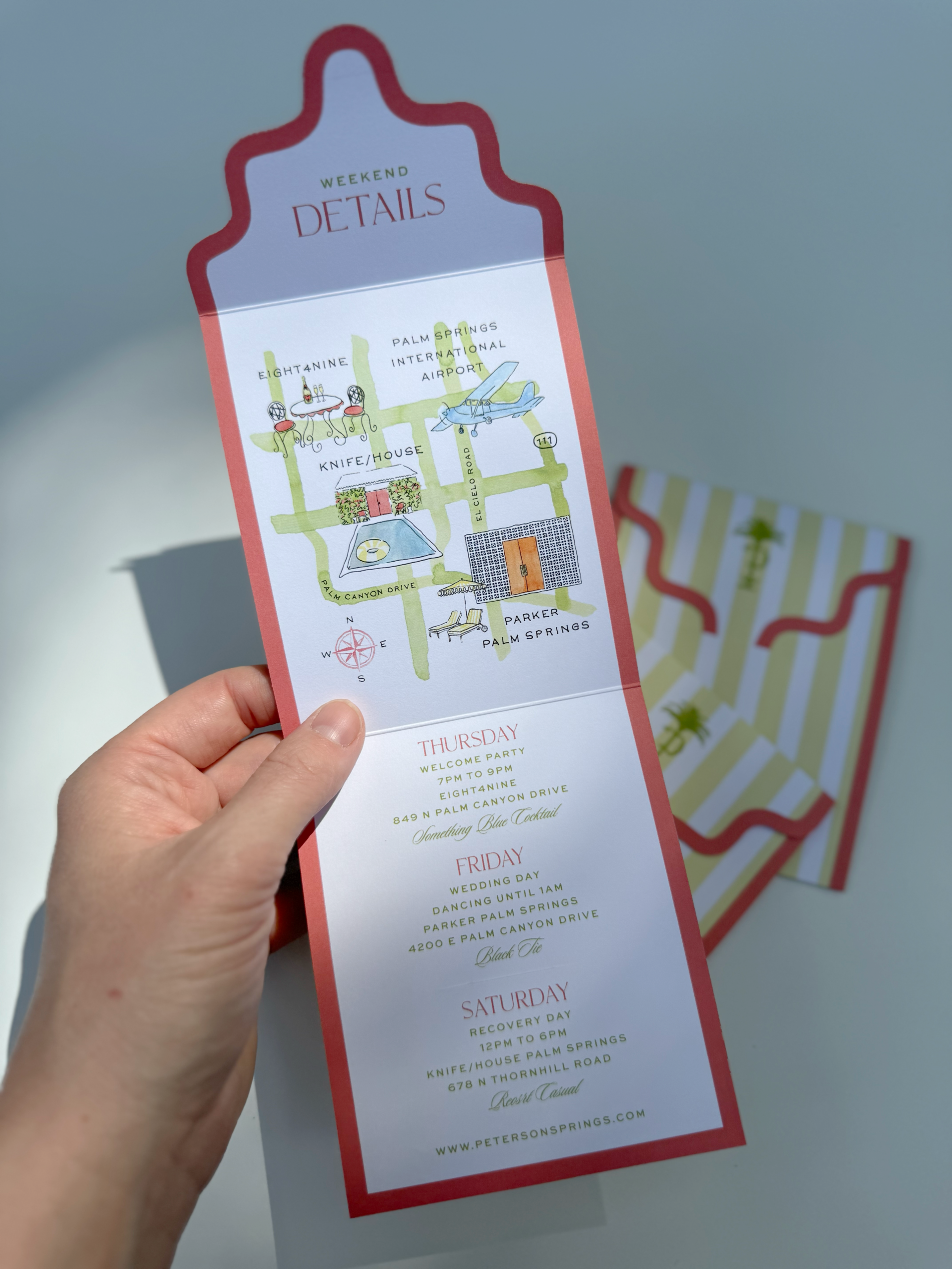 California Love + Letterpress Wedding Invitation