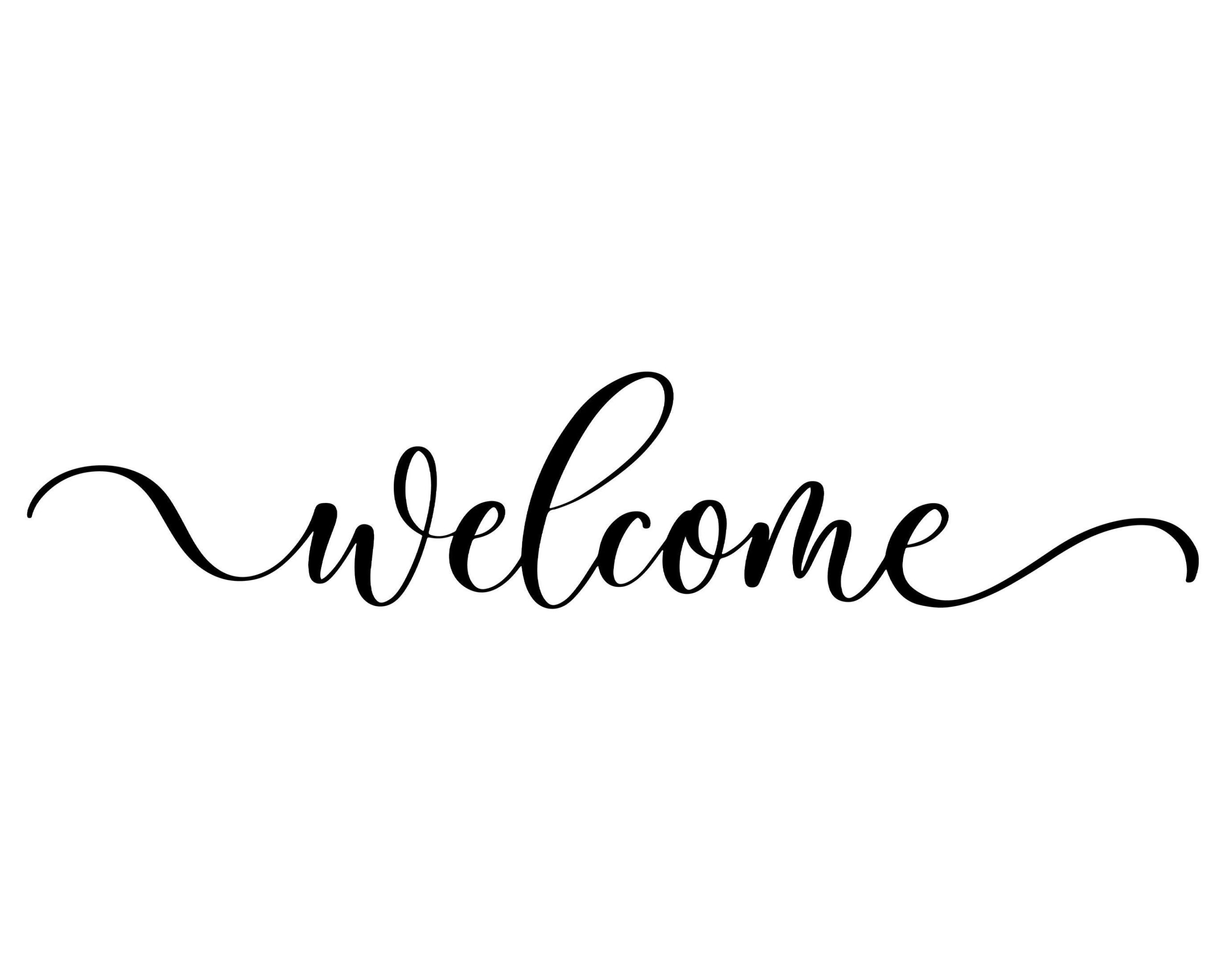 Bienvenue SVG, PNG — Welcome Calligraphy Svg, Farmhouse Svg, Welcome Sign Svg, Svg manuscrit, Wood Sign Svg, Cut Files Cricut, Silhouette