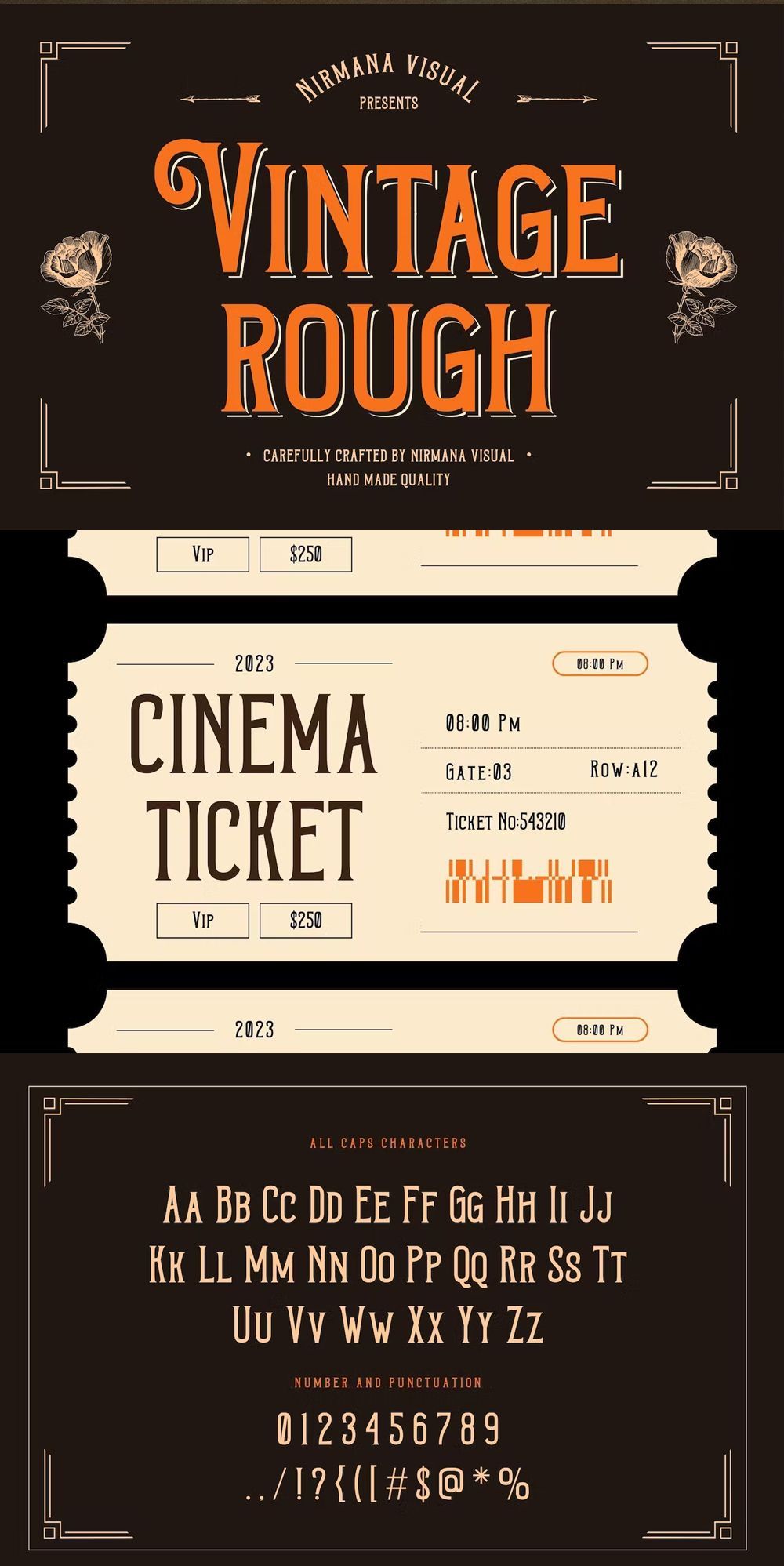 Vintage Rough Retro Font