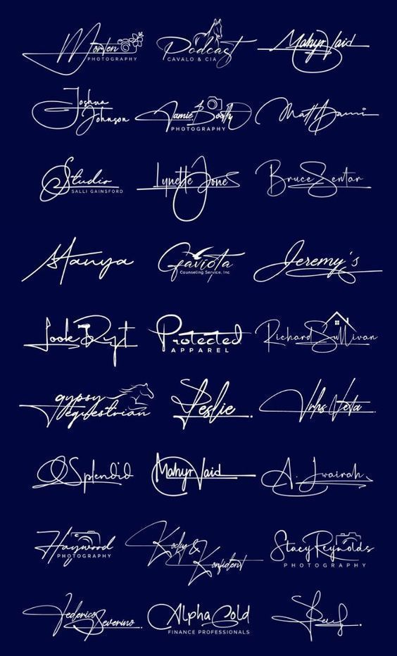 Handwritten Logo Design: Scripted, Signature Fonts.🌞
