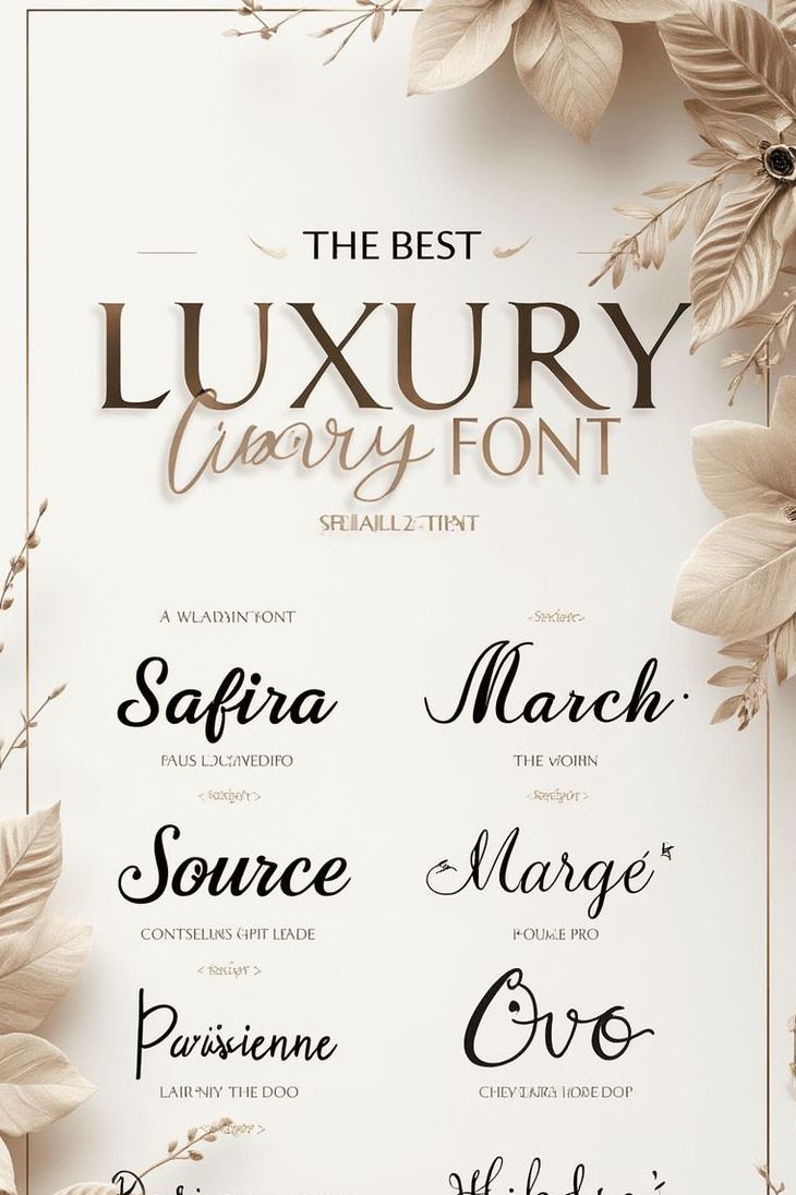 Luxury Script & Serif Font Collection in 2025 | Lettering fonts, Tattoo lettering fonts, Cursive fo