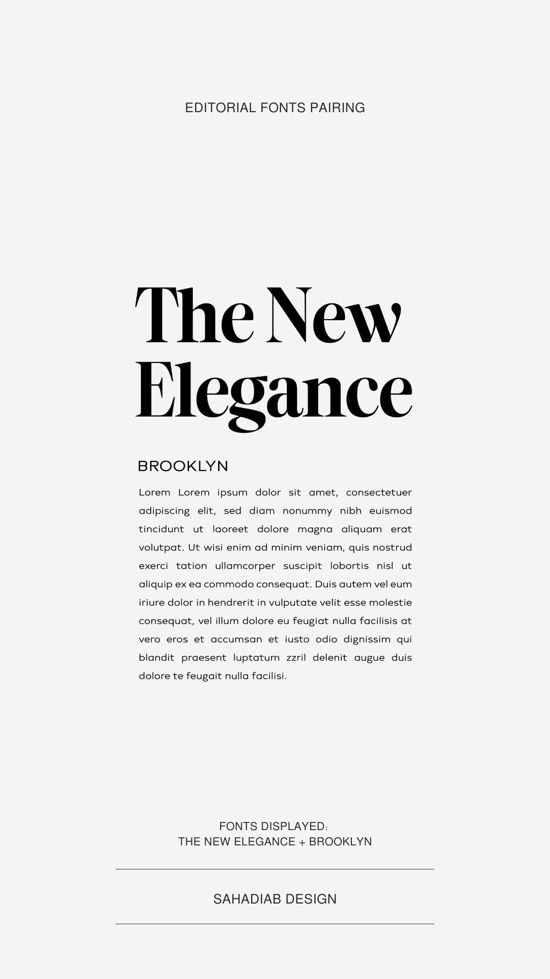 Editorial Font Pairing: Sharing the Typography Love for my Graphic Designers