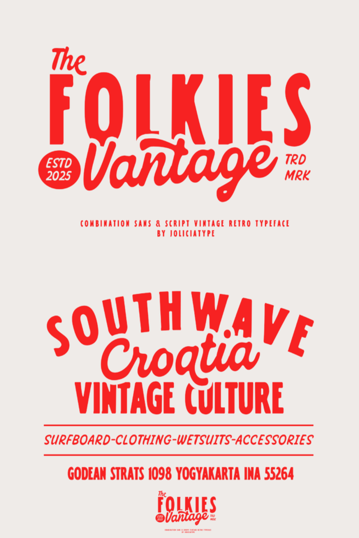 Retro Folkies: Vintage Font Duo