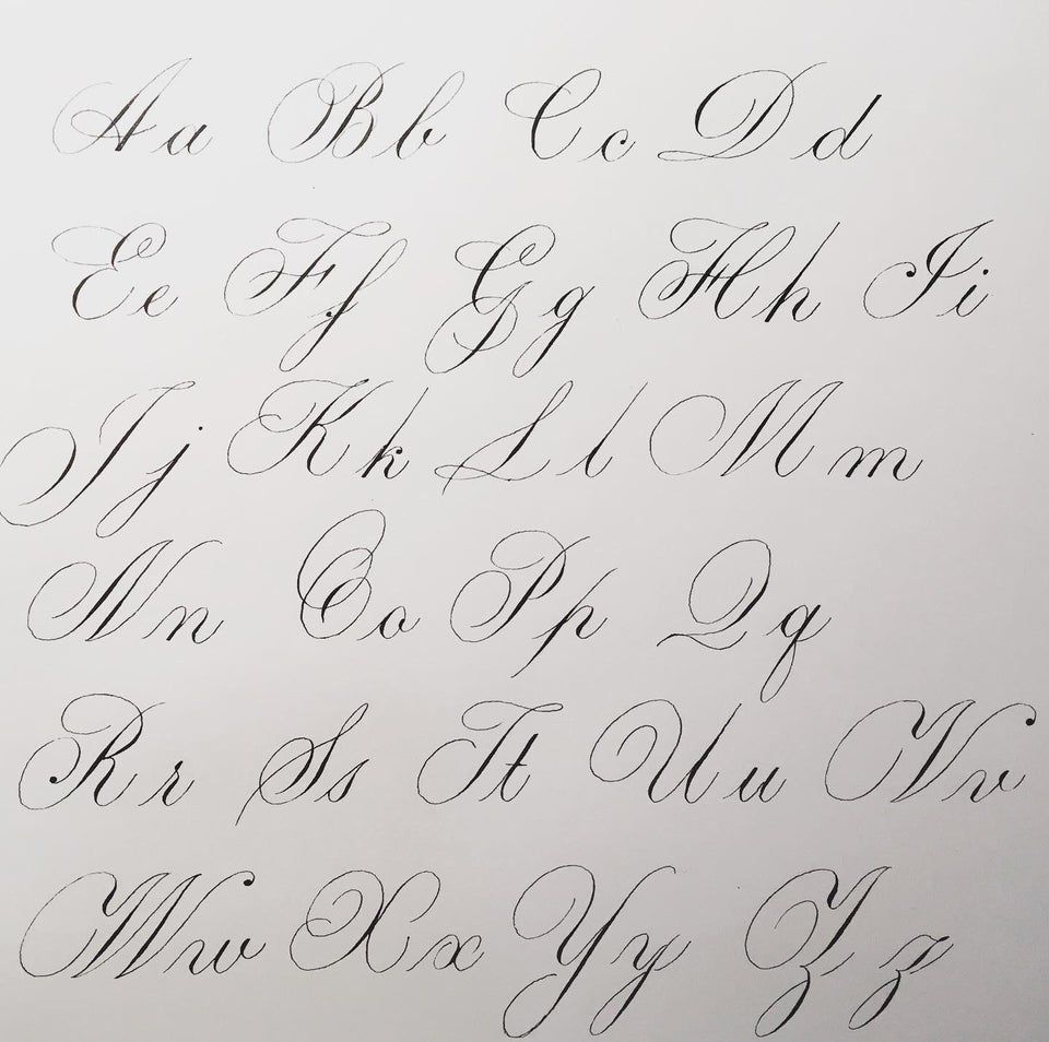 Copperplate alphabet