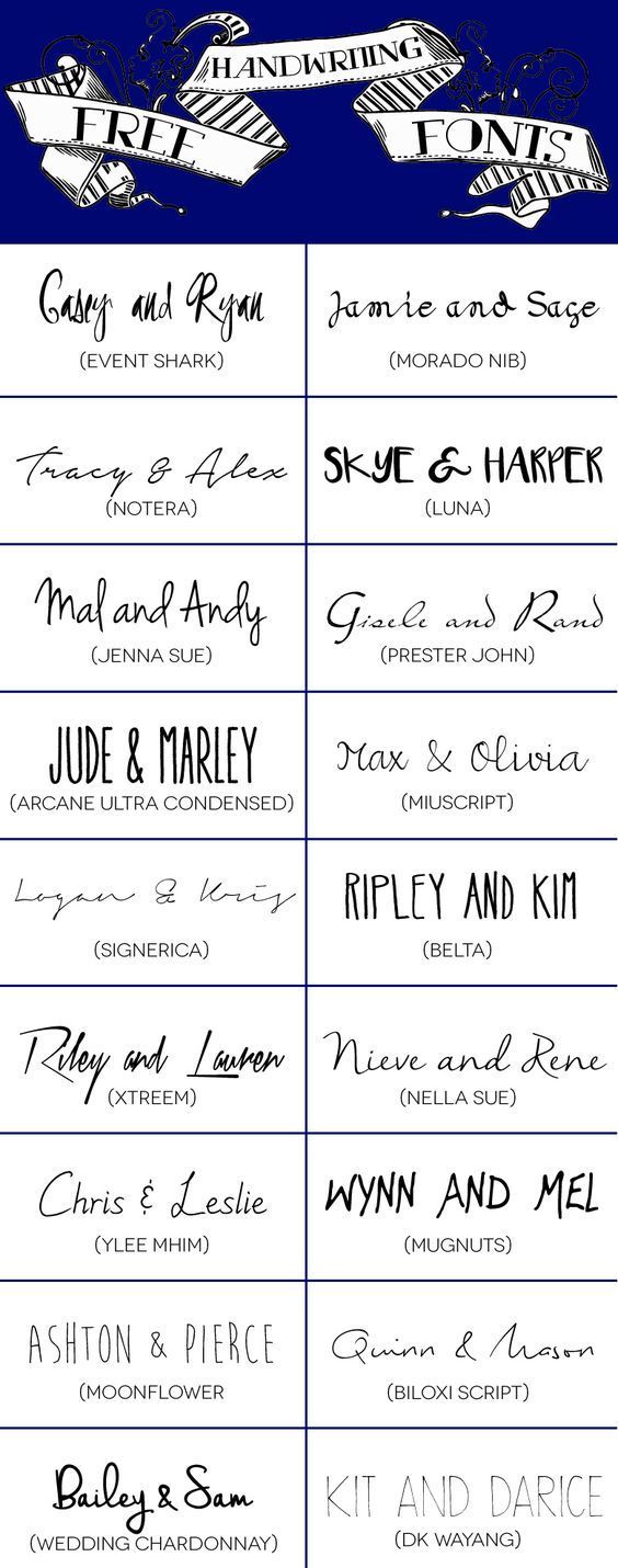 18 Free Handwriting Fonts for Your DIY Wedding Invitations | A Practical Wedding