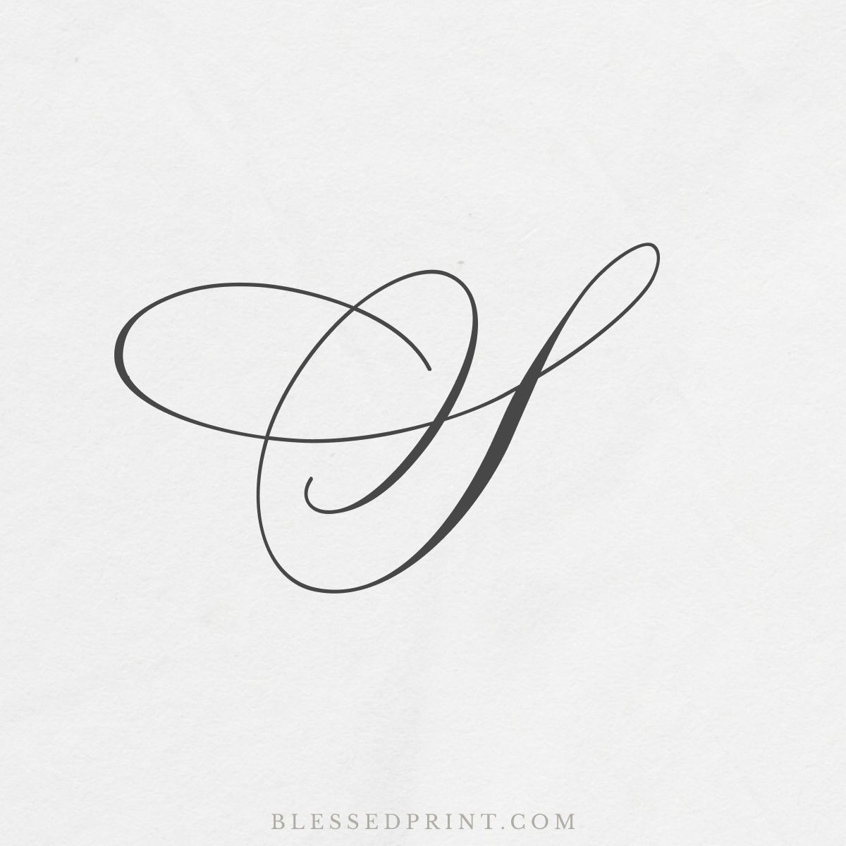 Calligraphy Capital Letter S with Flourishes – La Rumba Script