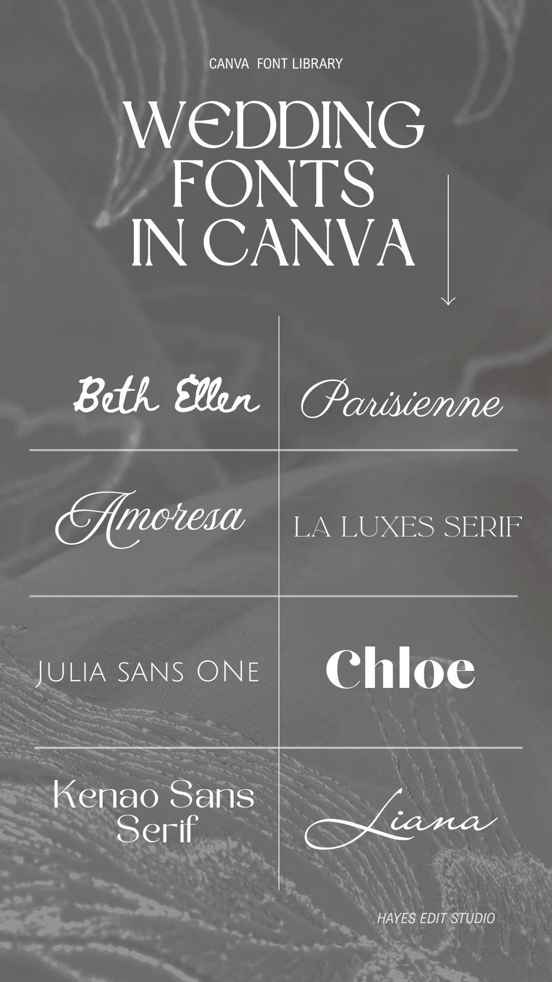 Wedding Fonts in Canva