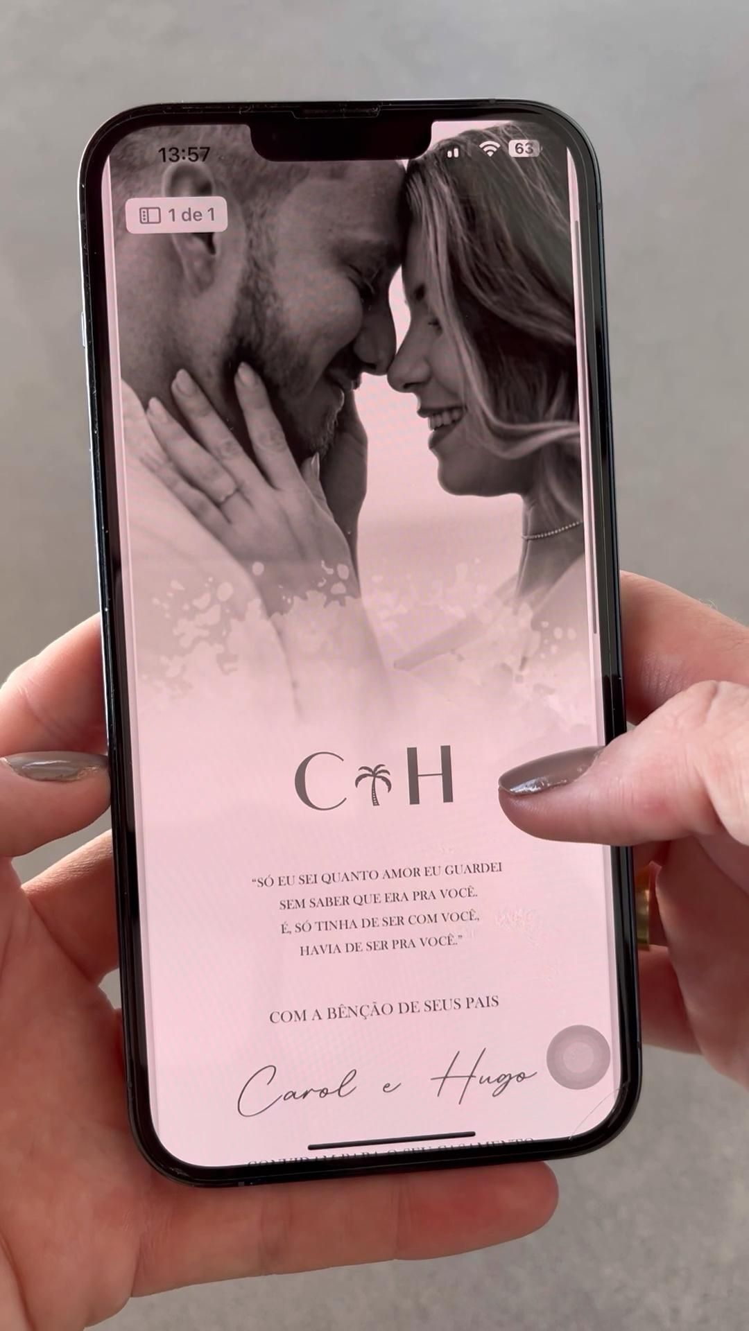 Convite digital interativo