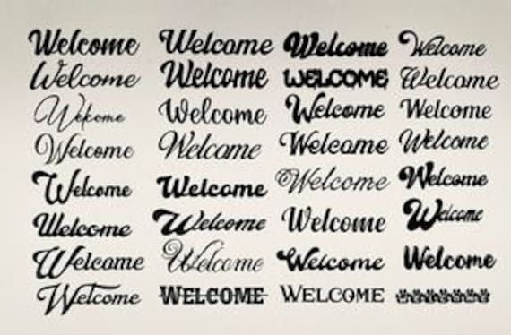 32 Welcome Fonts DXF SVG Nice to have !!
