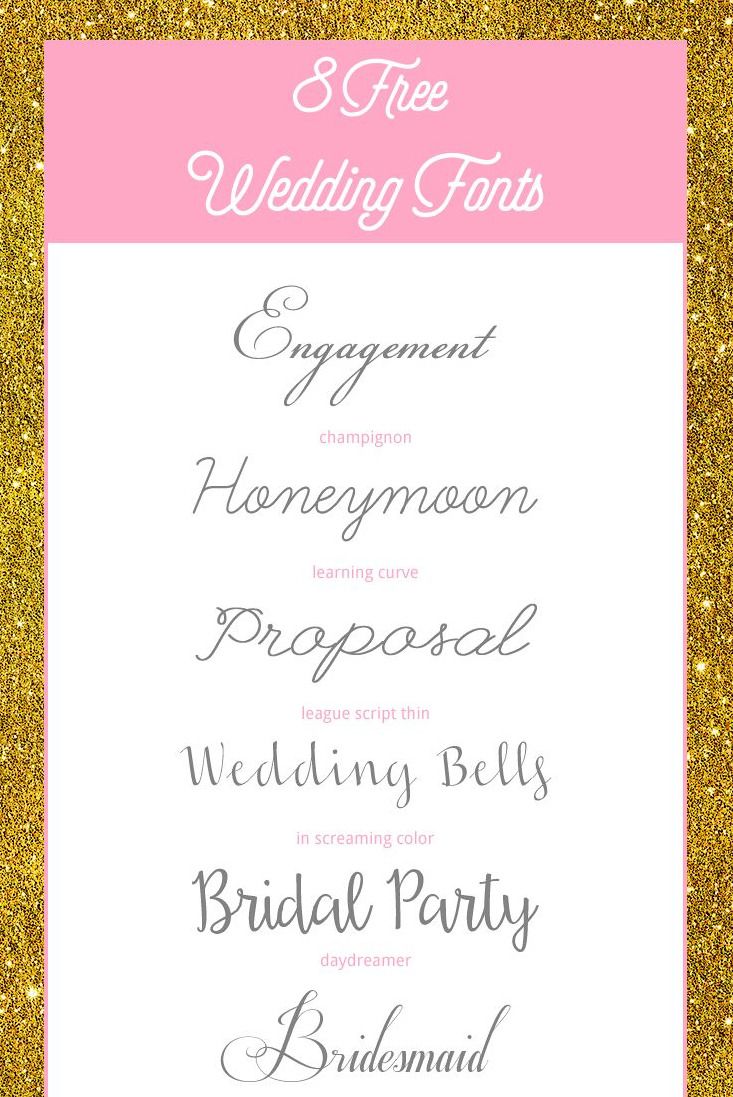 Free Wedding Fonts — Beautiful Dawn Designs
