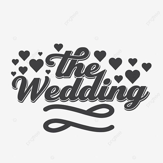 Wedding Love Typography, Wedding, Typography, Design PNG and Vector with Transparent Background for