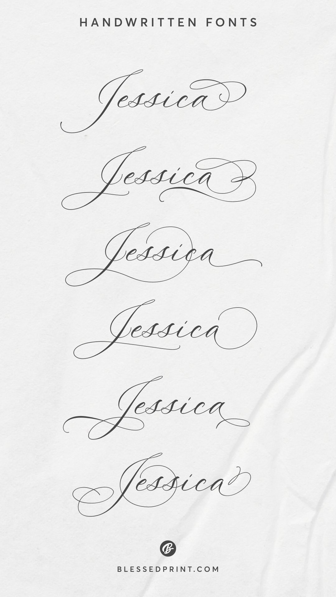 Jessica in handwritten calligraphy style