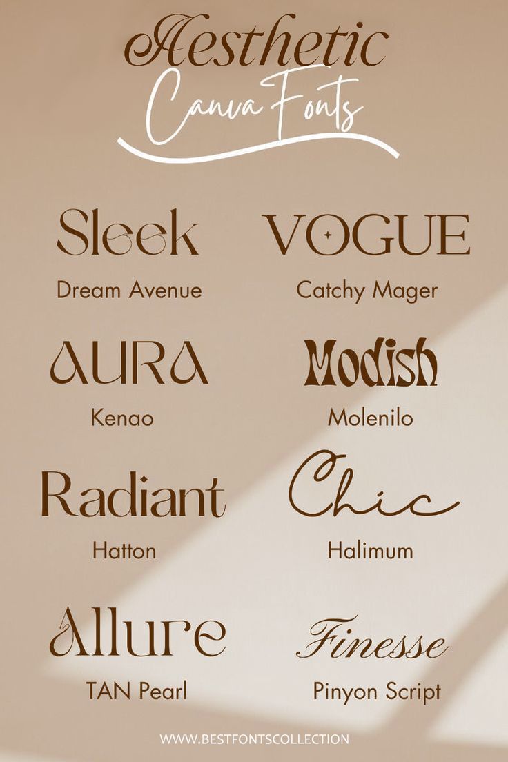 Aesthetic Canva Fonts: Chic & Sleek Styles