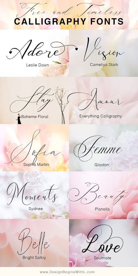 Free and Timeless Calligraphy Fonts