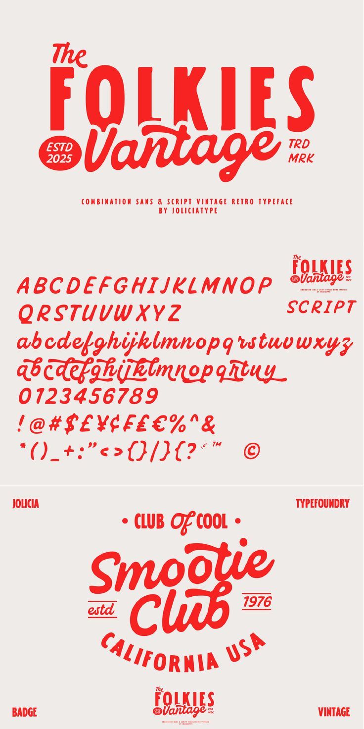 Free Font | Folkies Vantage| Vintage Font Duo