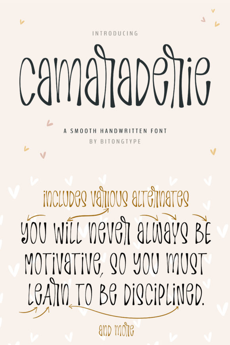 Whimsical Camaraderie: A Sweet Handwritten Font