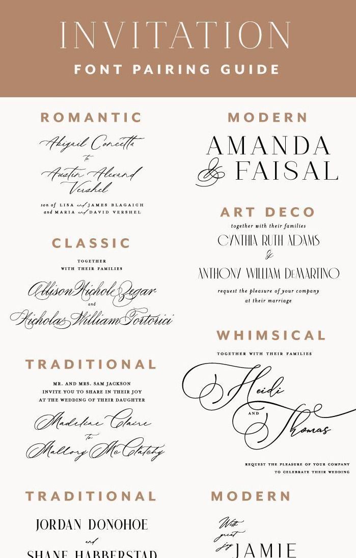 wedding font pairing guide | Free script fonts, Wedding fonts, Free cursive fonts