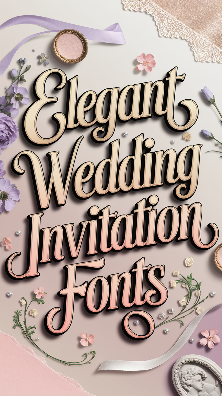 Elegant Wedding Invitation Fonts: Our Top Picks