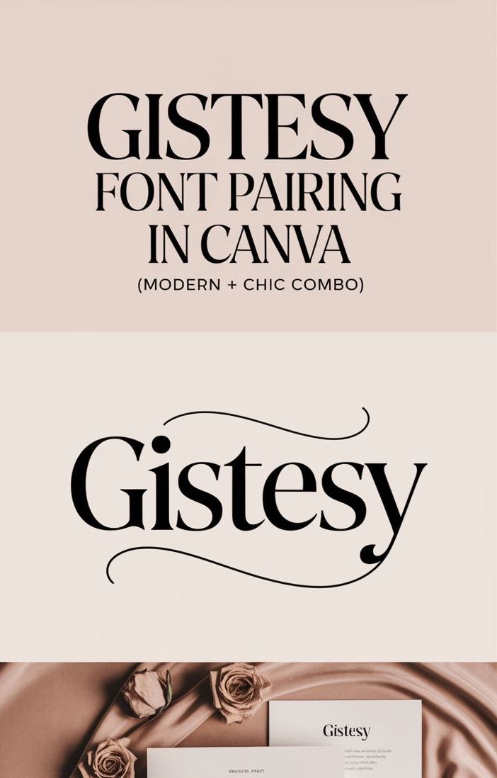 Gistesy Font Pairing in Canva (Modern + Chic Combo)