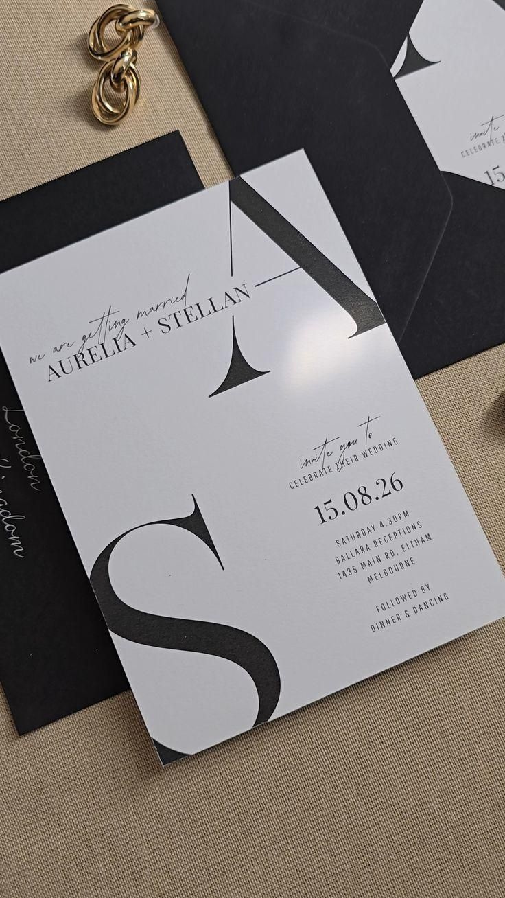 Minimalist Bold Wedding Invitations You Can Effortlessly Create at Home