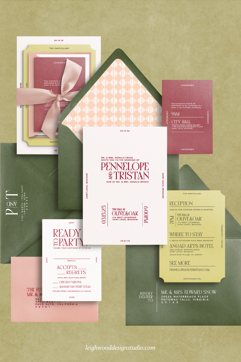 Bold Spring Wedding Invitations With Retro Aesthetic | 2026 Wedding Colors