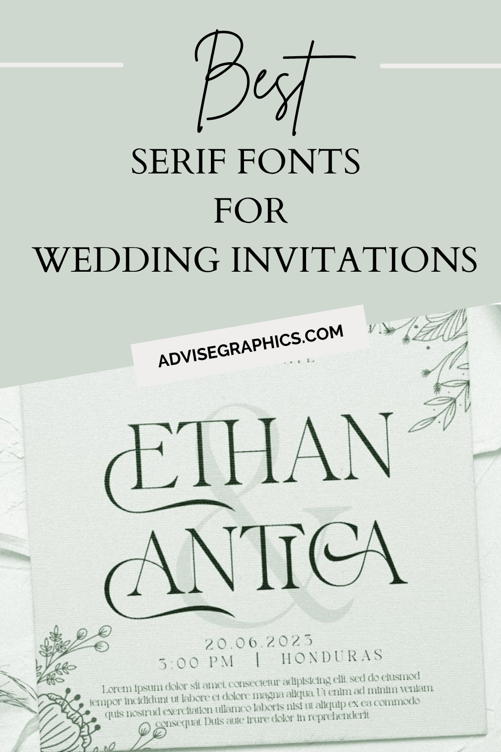 16 Stylish Serif Fonts for Elegant Wedding Invitations