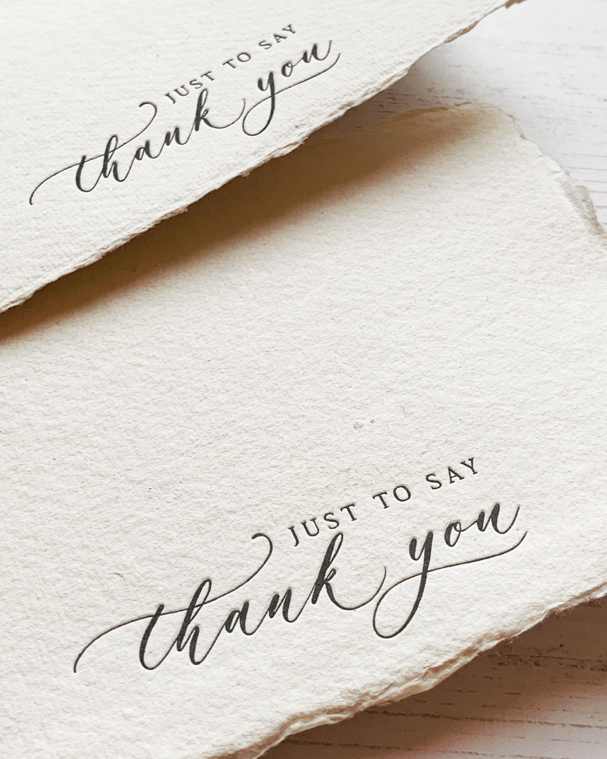 LETTERPRESS THANK YOU CARDS