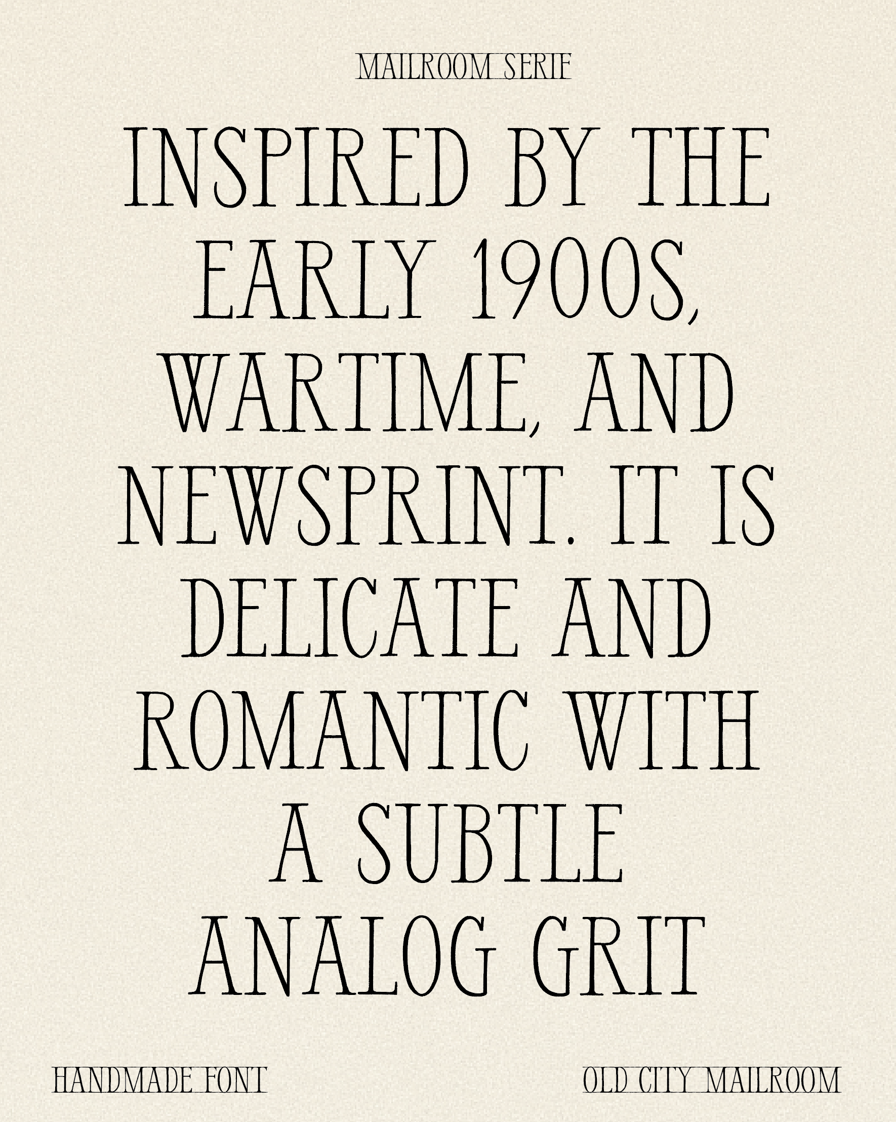 Serif font Mailroom 4S