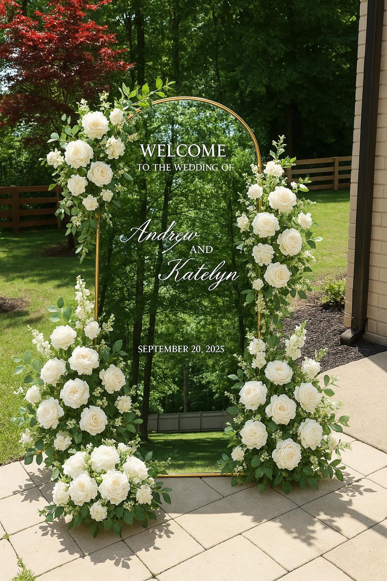 Personalized Wedding Welcome Sign Vinyl Decal: Mirror, Acrylic — Etsy