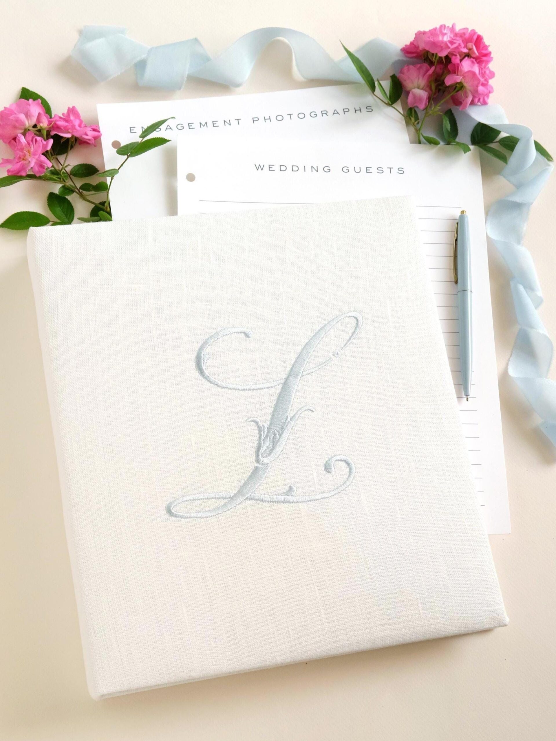 Monogram Guest Book — Wedding Memory Album — Rustic Guestbook —  Engagement Gift Idea for Her — Guest Book Idea — Unique Guest Book Lorraine