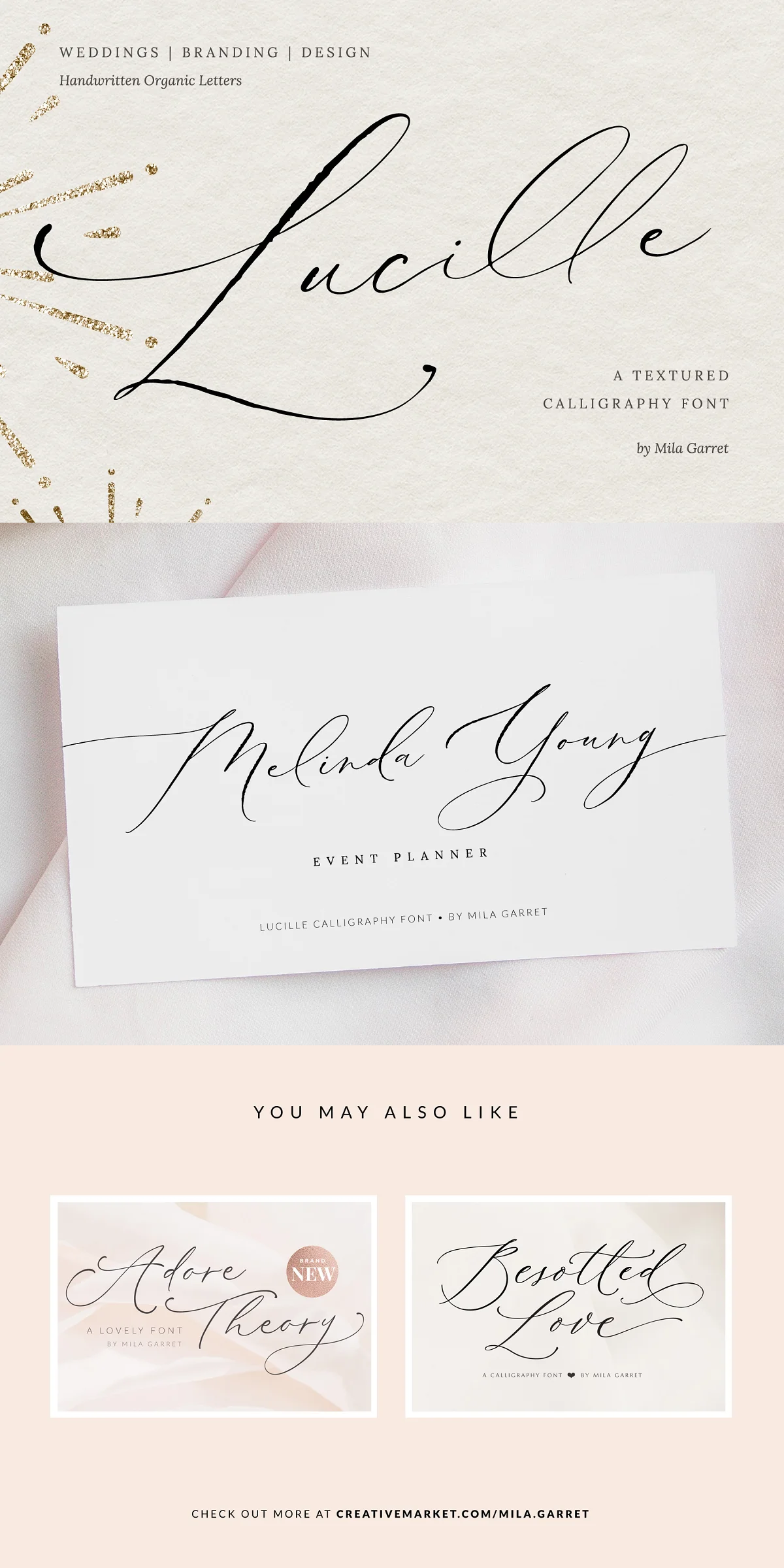 Lucille Wedding Calligraphy Font