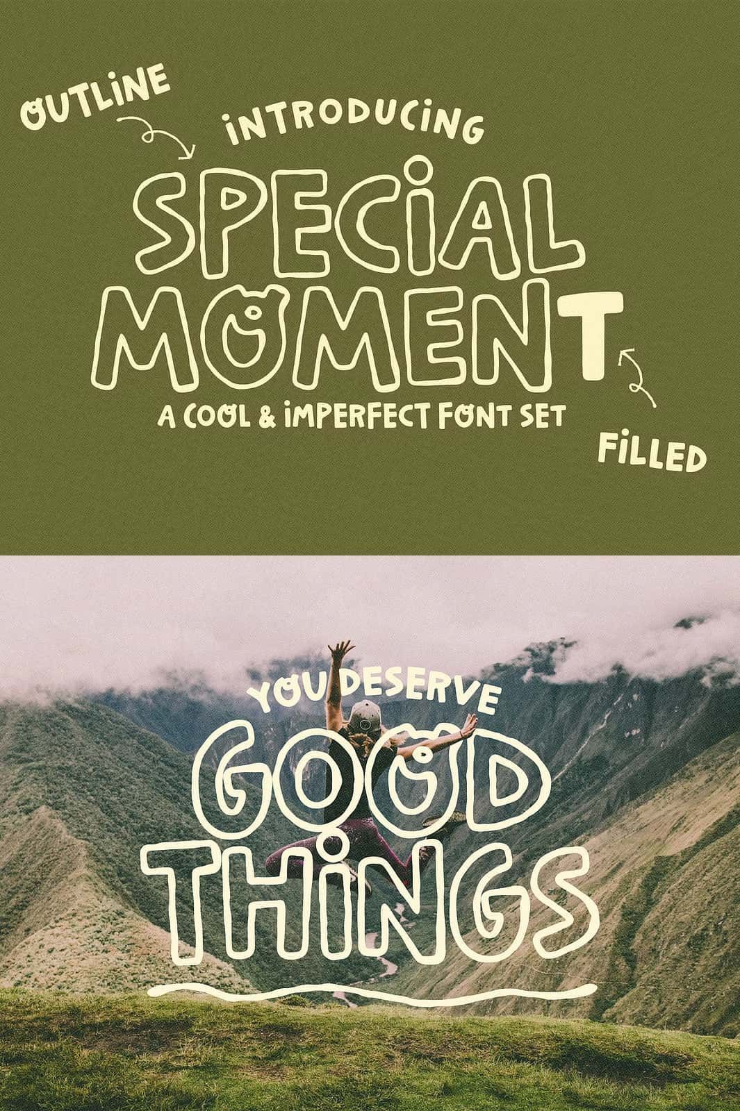 💚 SPECIAL MOMENT | COOL & FUN FONT — Leasted — Graphics Template Resources