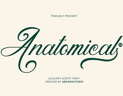 Free | Anatomical Elegant Script Font — Arendx Studio