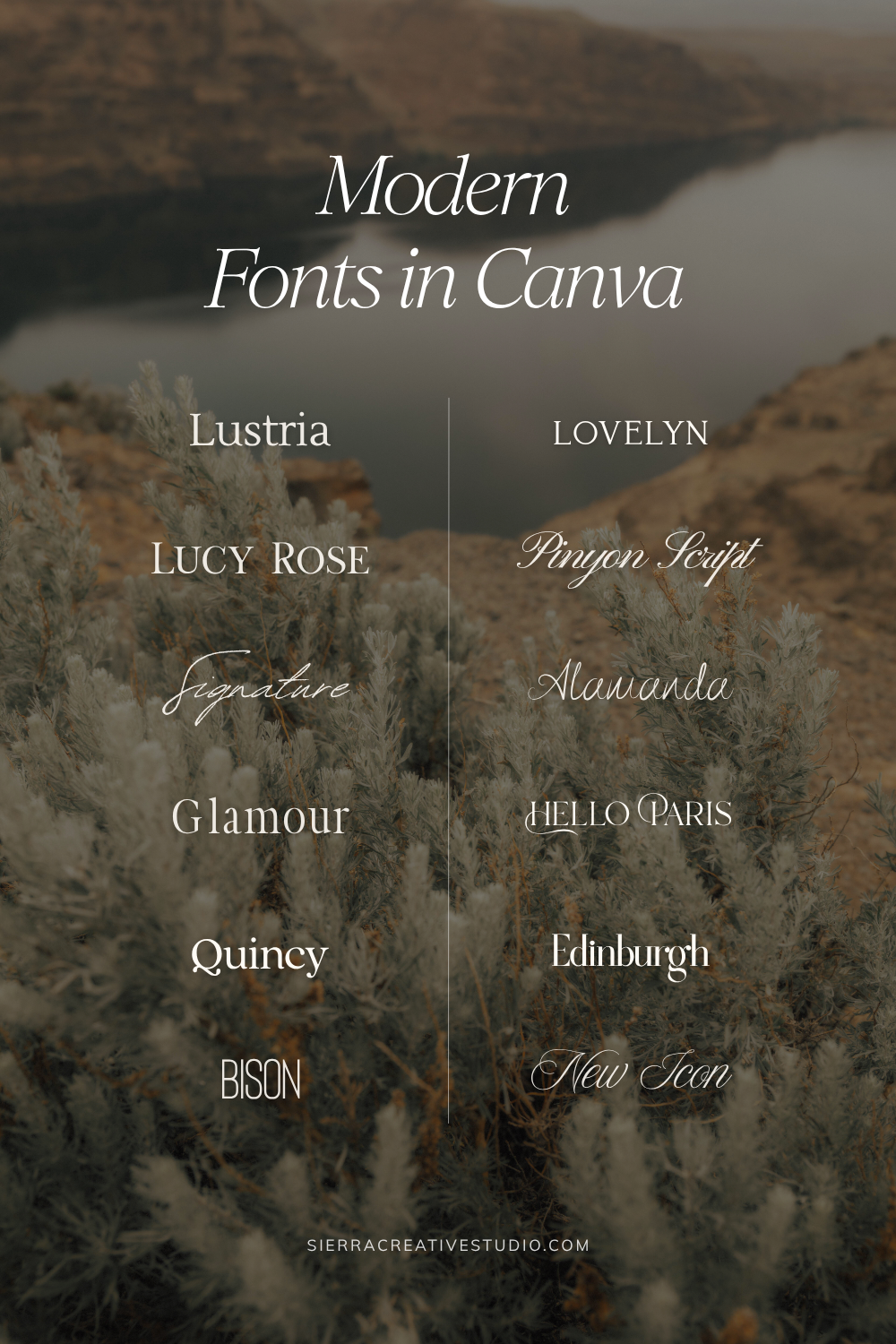 Modern Fonts in Canva