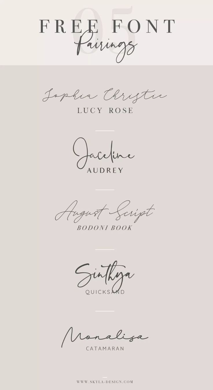 Free font pairings