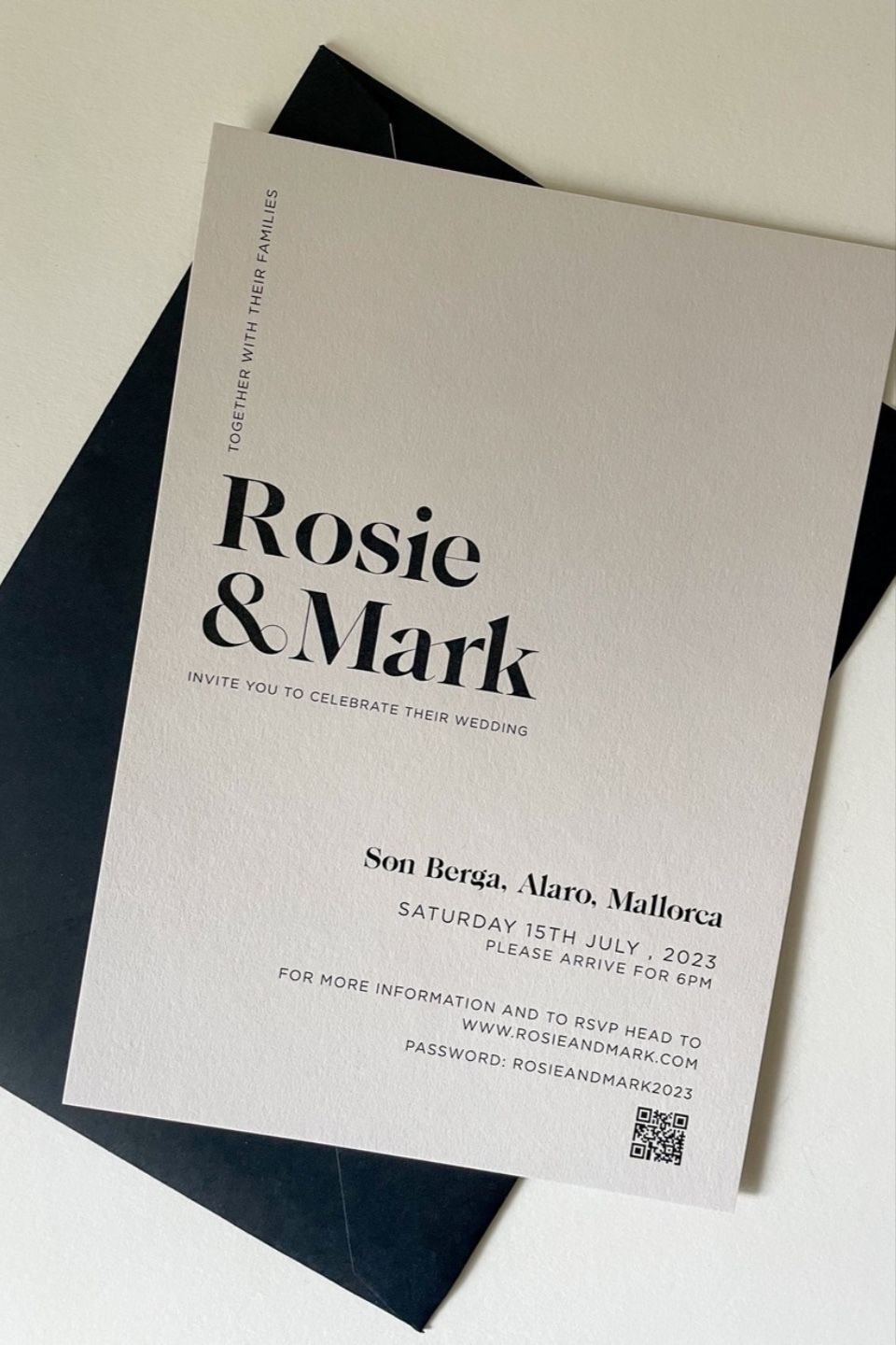 Chic Modern Wedding Invitation Design
