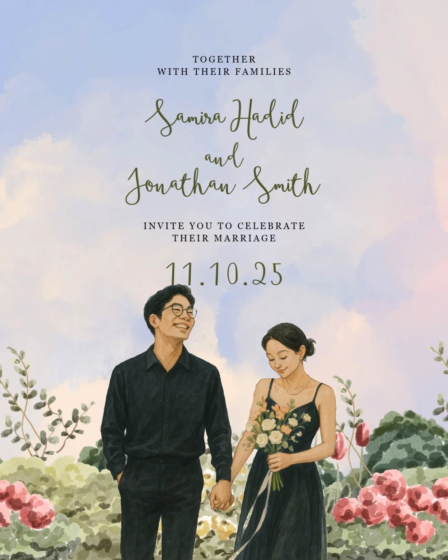 Luxurious wedding invite template trends